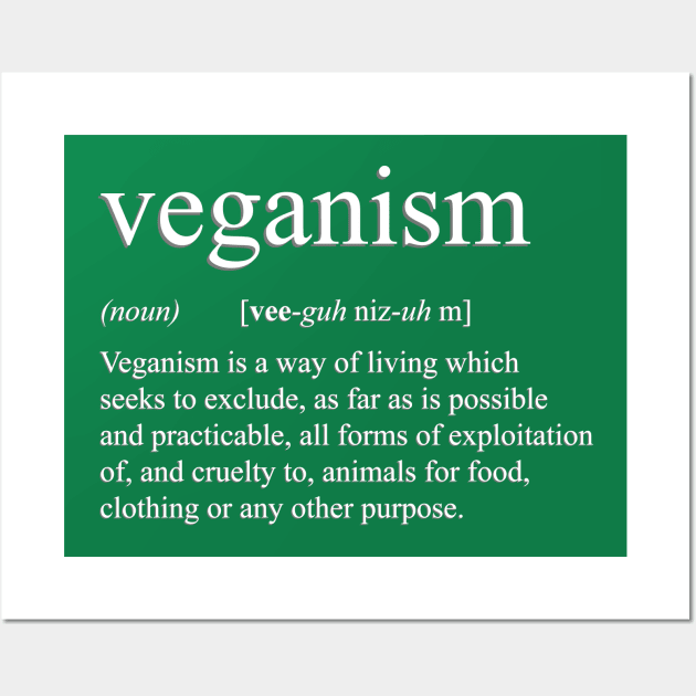 Definition of Veganism Wall Art by bluerockproducts